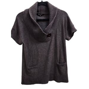 BCBG MAXAZRIA Women’s Angora Wool Sweater Short Sleeve Size M